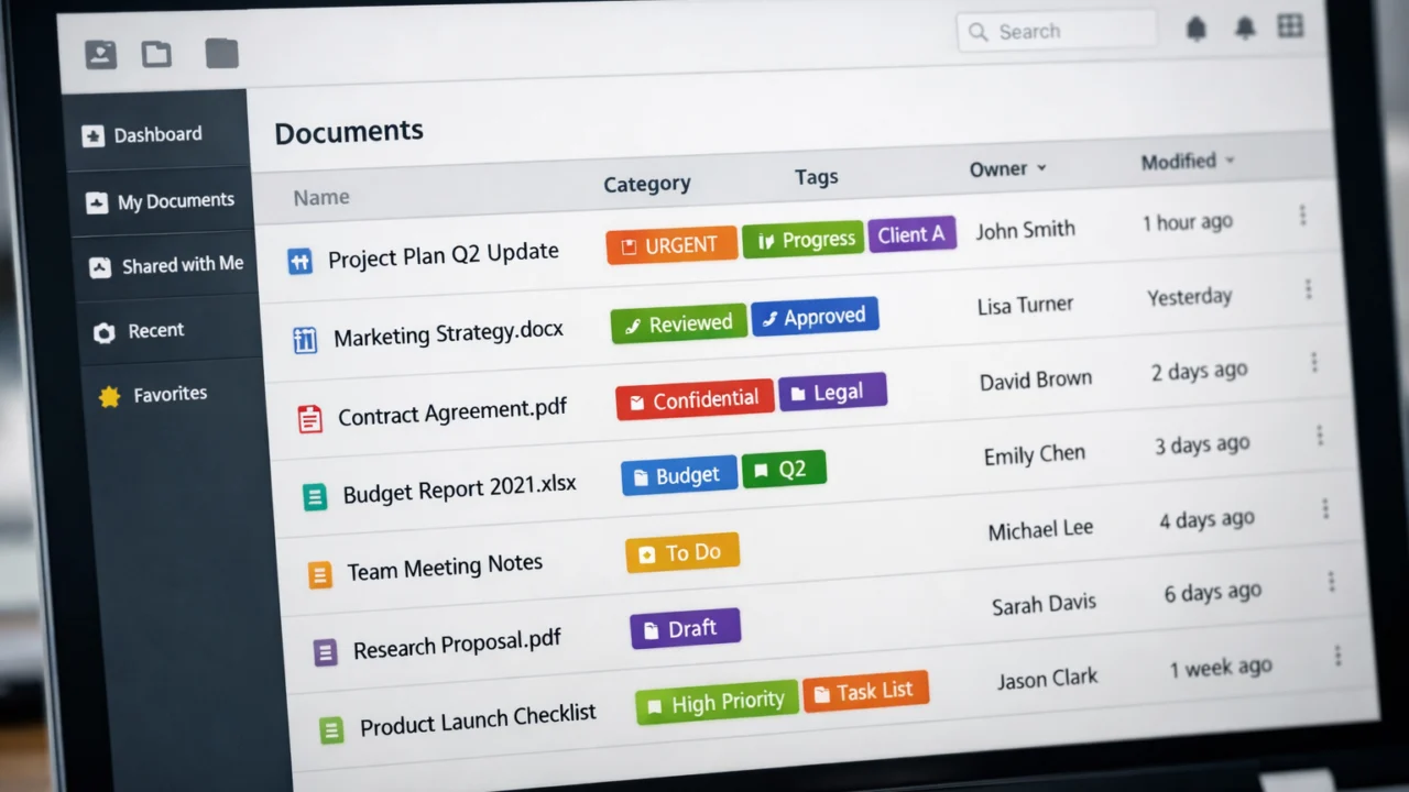 Digitalni sustav označavanja dokumenata s jasnim tagovima za brže pretraživanje i bolju produktivnost