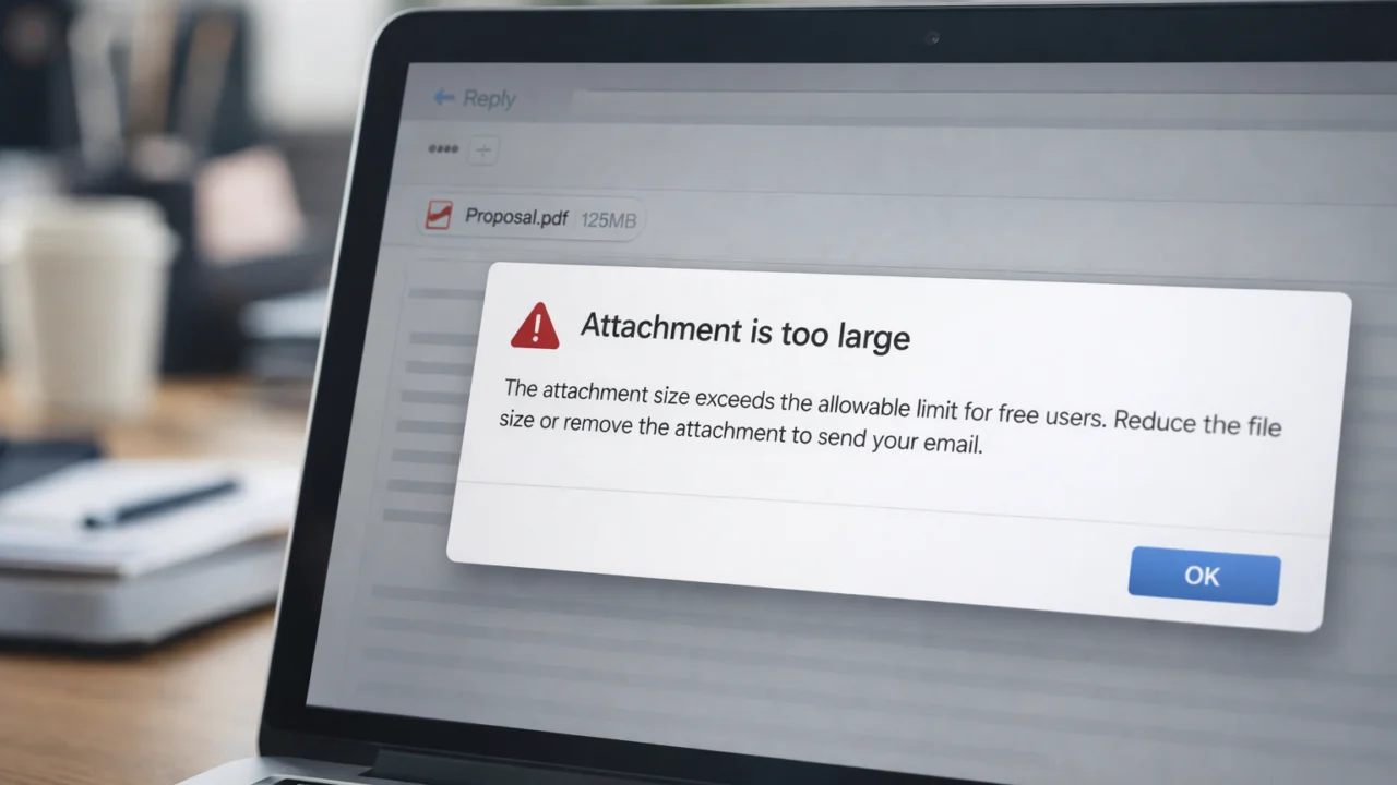 Ograničenje veličine privitka u e-mailu kao razlog za korištenje alternativnih načina slanja datoteka