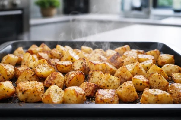 Savršeno hrskav pečeni krumpir iz pećnice, zlatne korice i mekane unutrašnjosti, prikazan kao glavno jelo ili prilog