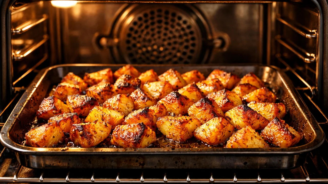 Pečenje krumpira na visokoj temperaturi u pećnici za razvoj hrskave površine i zlatne boje