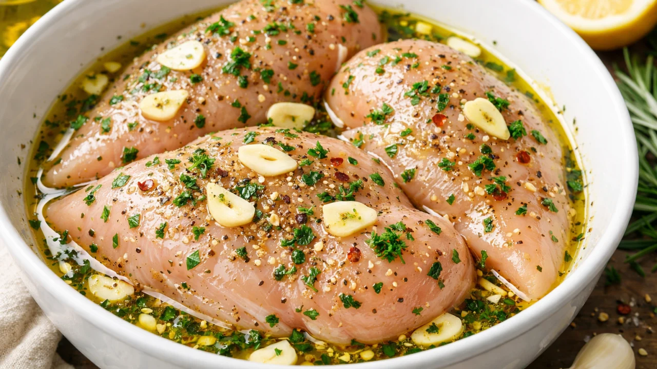 Mariniranje pilećih prsa u maslinovom ulju i začinima kao ključan korak za sočno meso