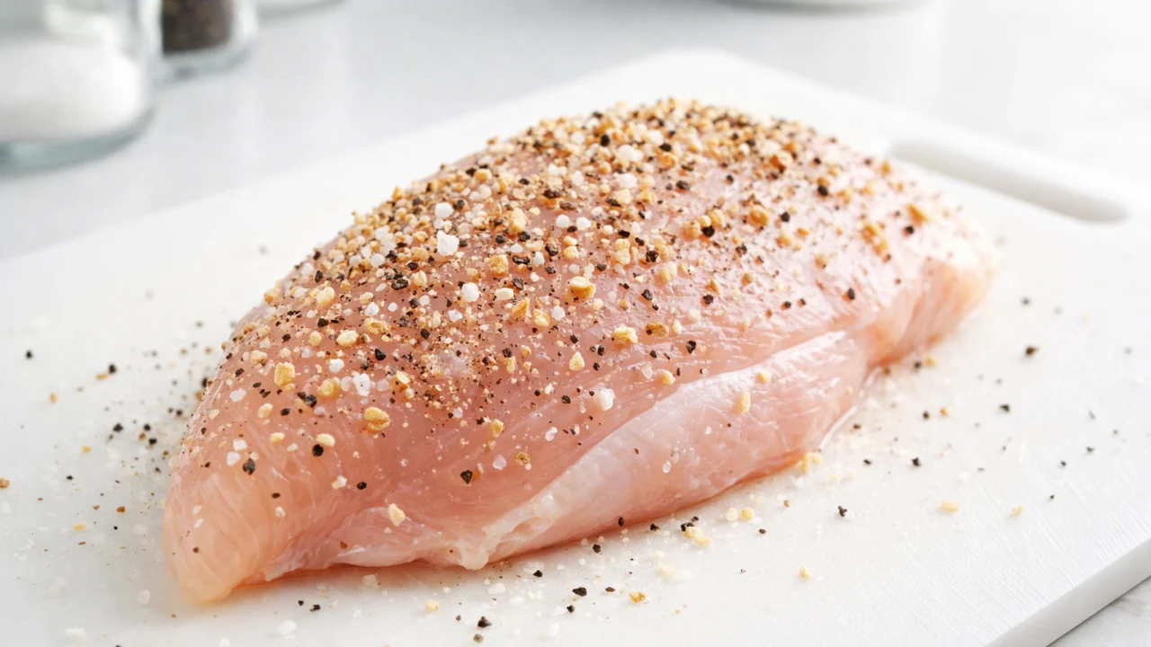 Osnovna kombinacija soli, papra i sušenog češnjaka za začinjavanje piletine