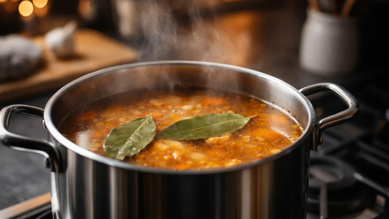 Lovorov list u juhi koji daje dubinu okusa bez dominiranja jelom