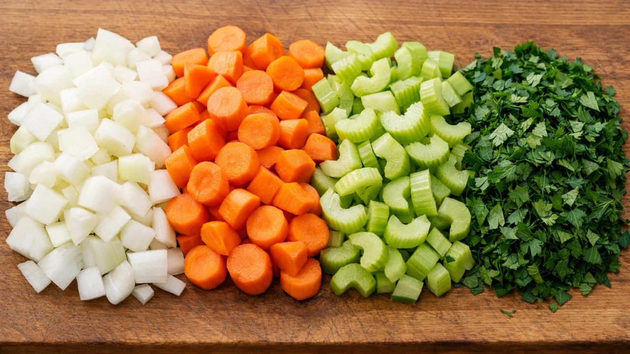 Svježe povrće za domaći povrtni temeljac pripremljeno prije kuhanja