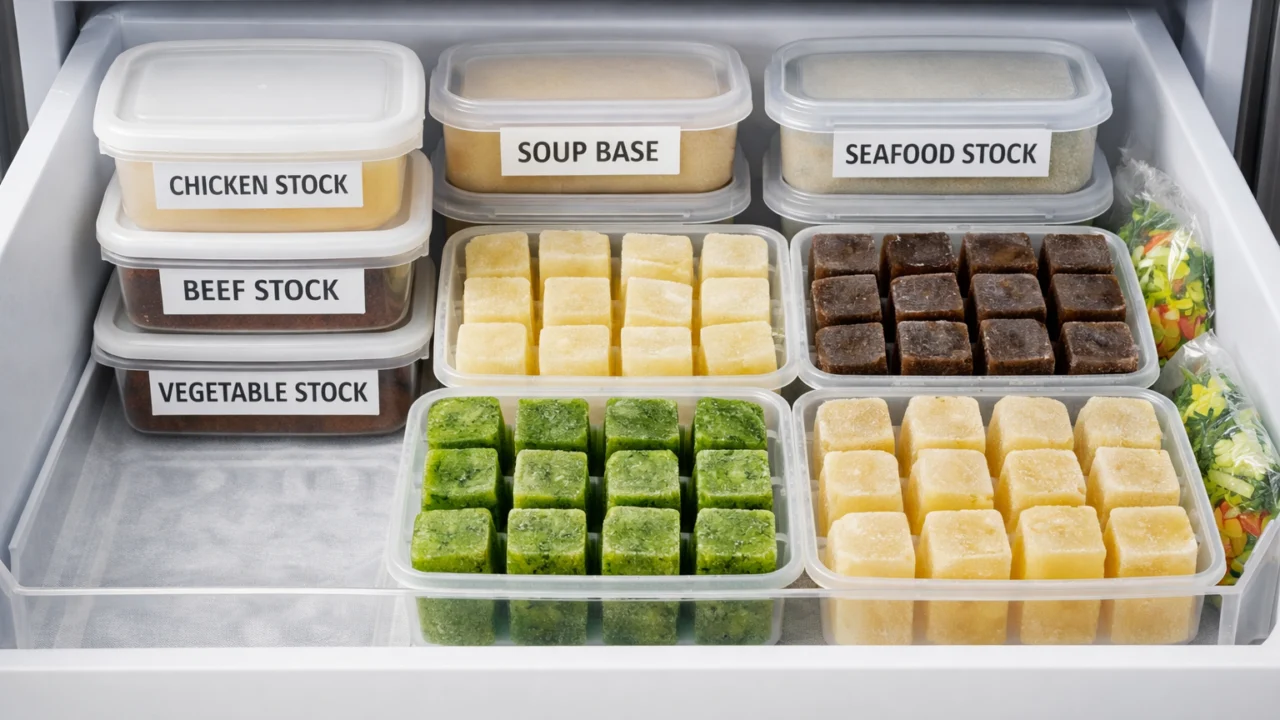 Zamrznuti temeljac pravilno pohranjen u zamrzivaču za dugotrajno čuvanje