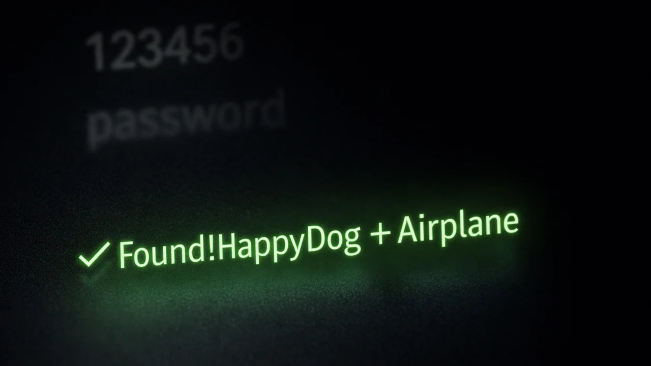 Vizualna usporedba slabe lozinke i jake lozinke koja je teža za pogađanje