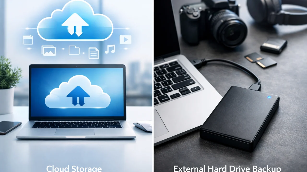 Usporedba sigurnosne kopije mobitela na cloud i vanjski disk za pohranu podataka