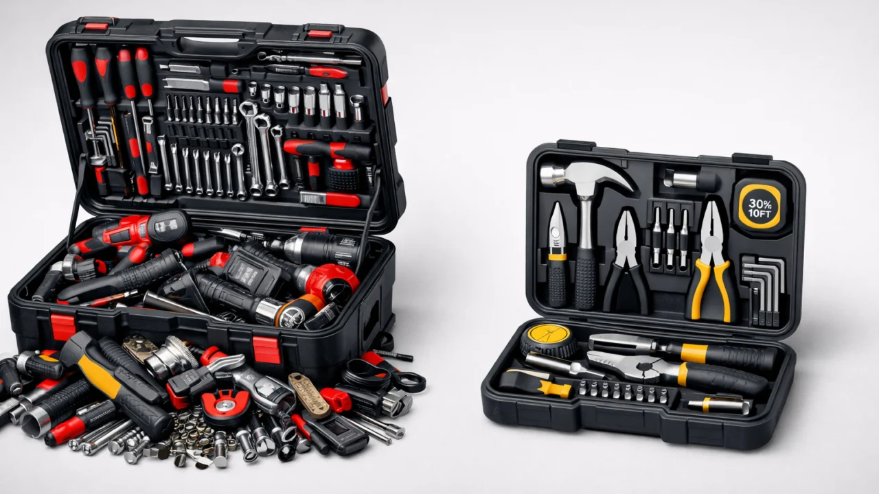 Razlika između prevelikog alatnog seta i praktičnog kućnog alata