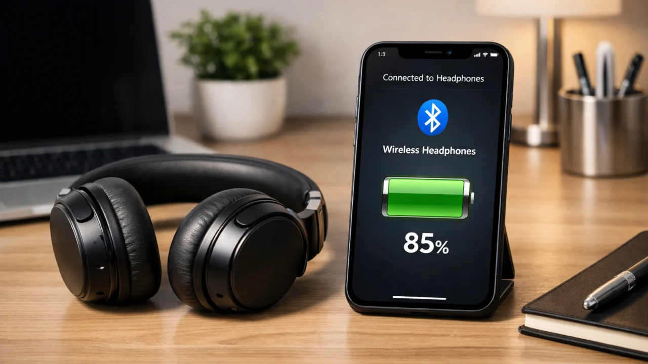 Povezivanje bežičnih slušalica s pametnim telefonom i prikaz realnog stanja baterije u svakodnevnoj uporabi