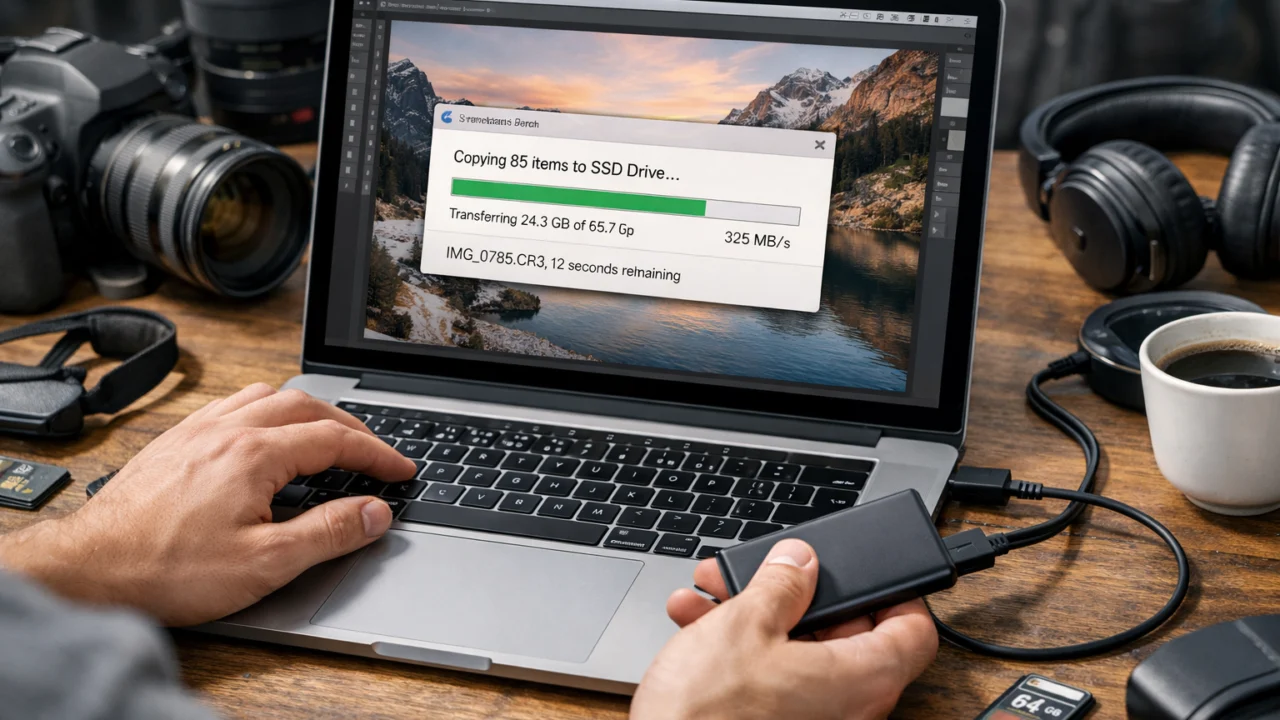 Brzi prijenos velikih datoteka na eksterni SSD disk putem USB-C priključka