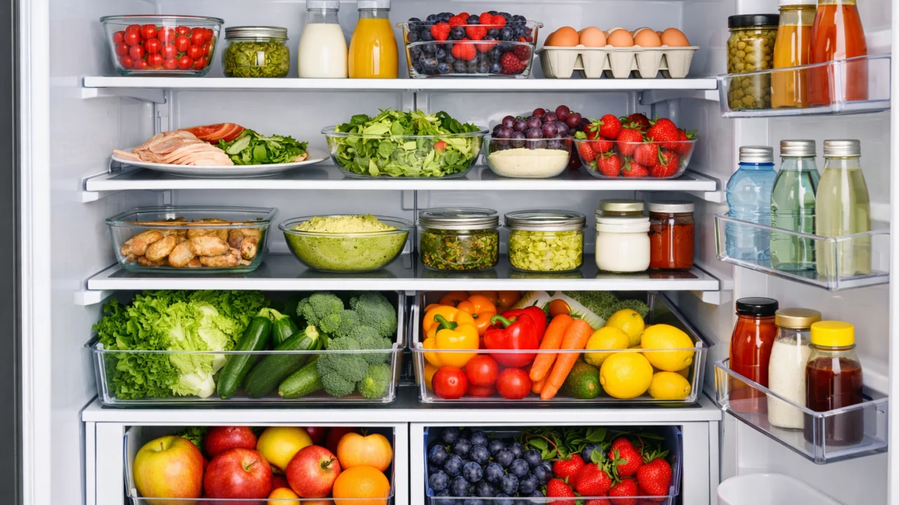 Raspored unutarnjeg prostora hladnjaka s preglednim policama i ladicama za bolju organizaciju namirnica