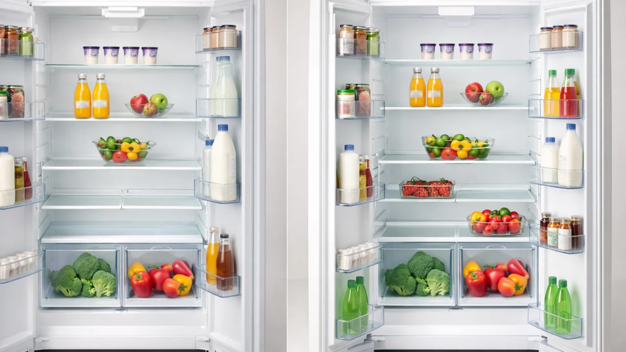 Usporedba rasporeda prostora u dva hladnjaka s različitom korisnom zapreminom