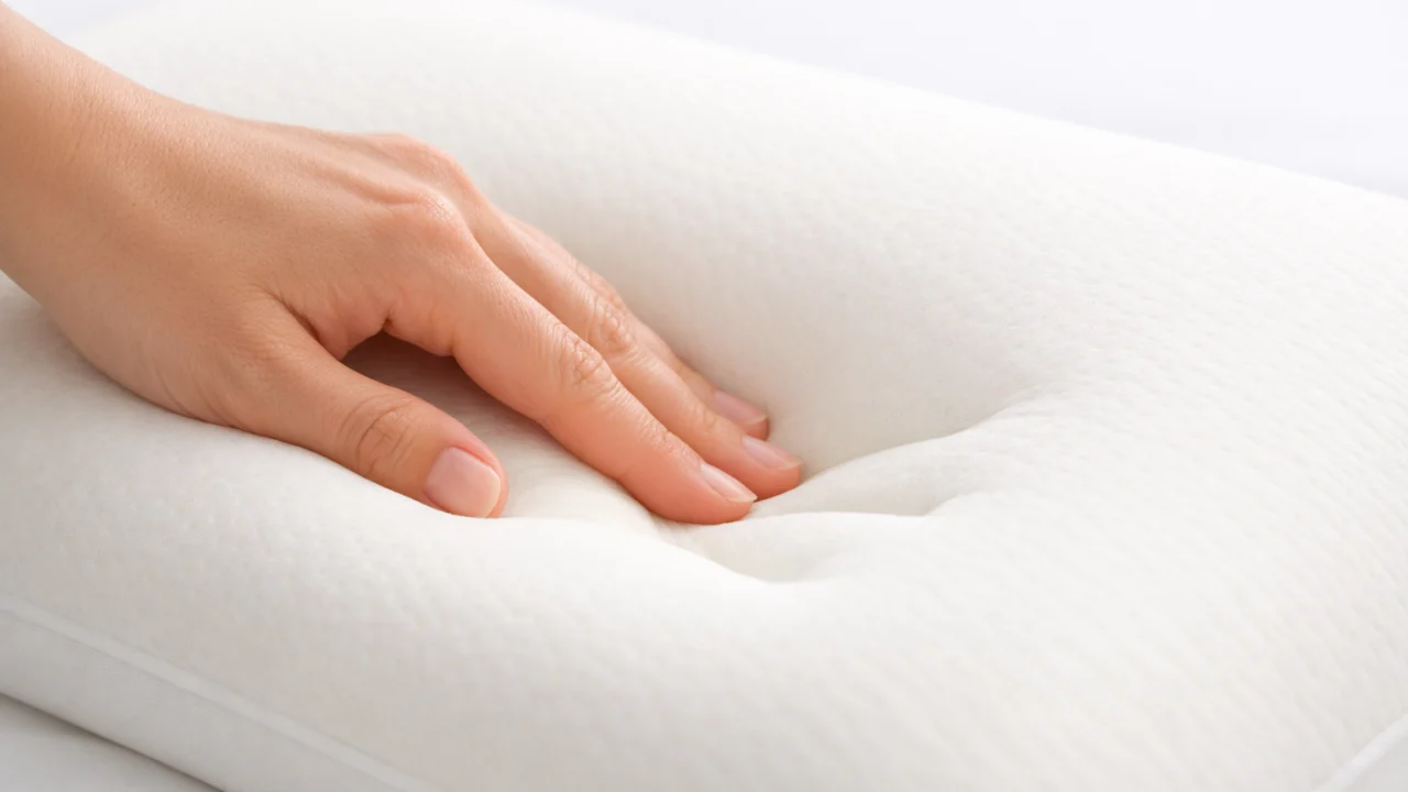 Memorijska pjena u jastuku koja se prilagođava obliku glave i pruža ergonomsku potporu vratu