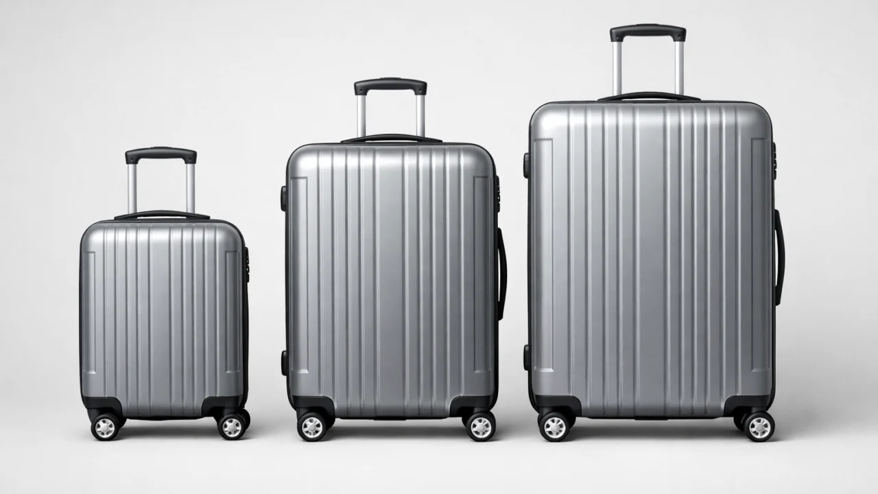 Usporedba kabinskog, srednjeg i velikog kofera prema veličini i kapacitetu za različite vrste putovanja