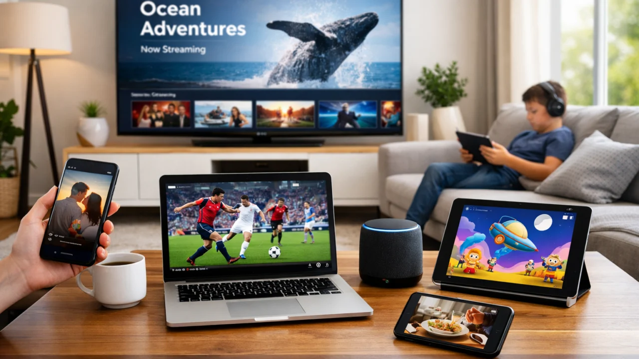 Više povezanih uređaja u domu koristi kućni WiFi ruter istovremeno bez gubitka brzine