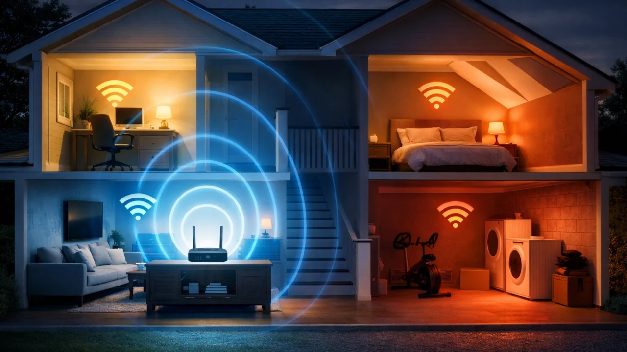 Slab WiFi signal i mrtve zone u većoj kući uz korištenje samo jednog klasičnog routera