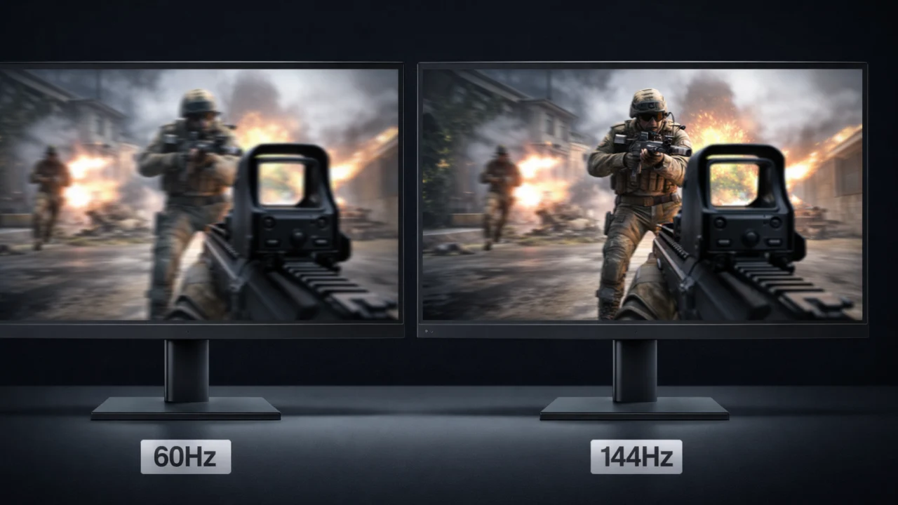 Usporedba 60 Hz i 144 Hz osvježenja monitora u igrama s naglašenom glatkoćom pokreta