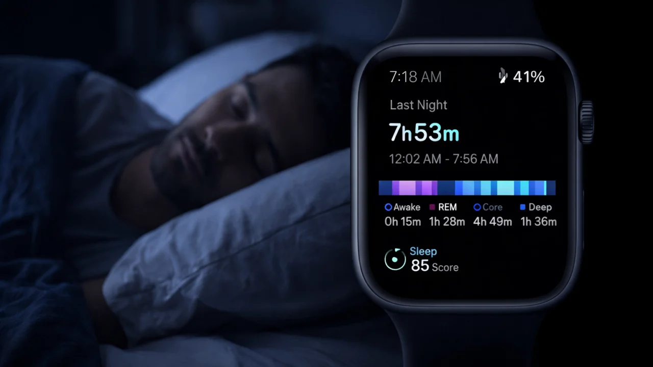 Praćenje sna pomoću pametnog sata s analizom kvalitete spavanja i faza sna