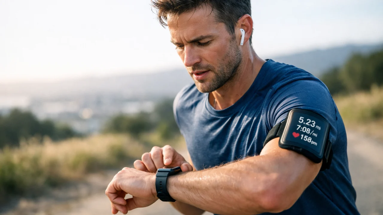 Pametni sat s GPS-om i praćenjem aktivnosti tijekom trčanja na otvorenom