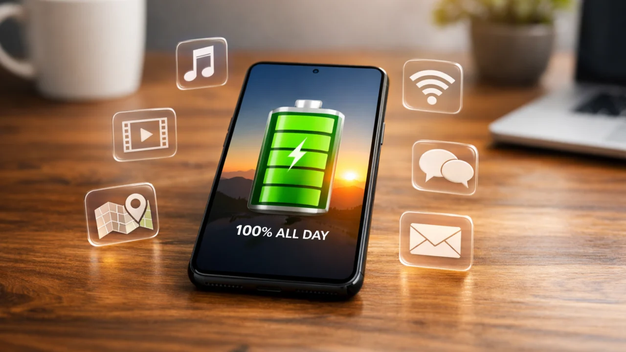 Pametni telefon s jakom baterijom koja traje cijeli dan intenzivnog korištenja