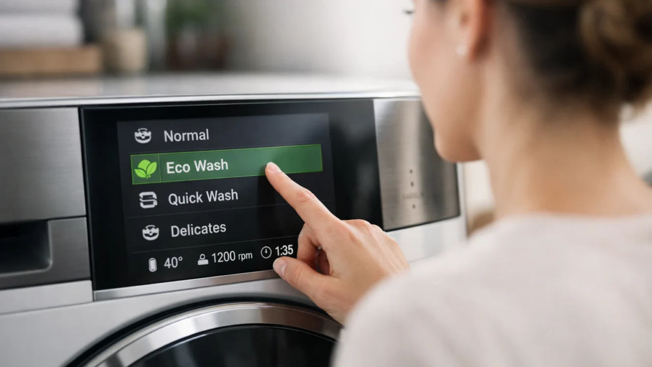 Odabir eco programa na perilici rublja za manju potrošnju energije i vode