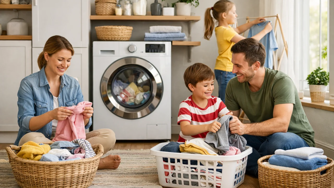 Perilica rublja u svakodnevnoj upotrebi u obiteljskom kućanstvu, prilagođena čestim ciklusima pranja