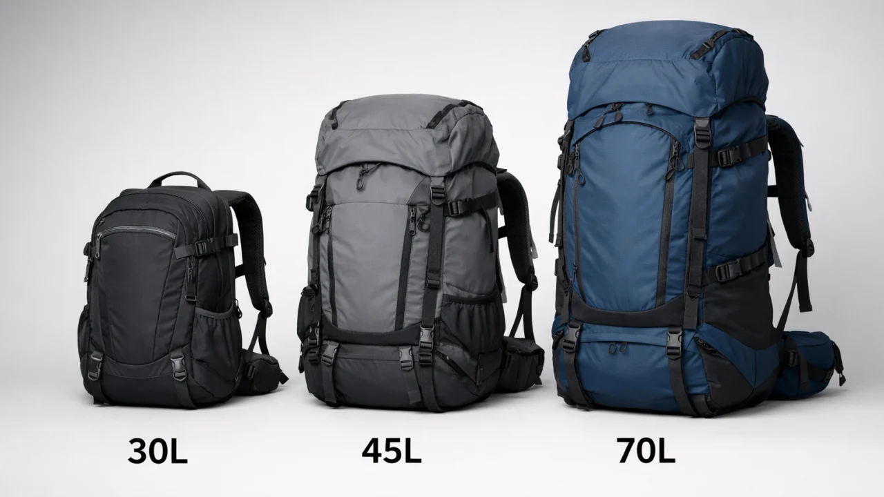 Usporedba ruksaka od 30, 45 i 70 litara za dnevne izlete, vikend ture i višednevna planinarenja