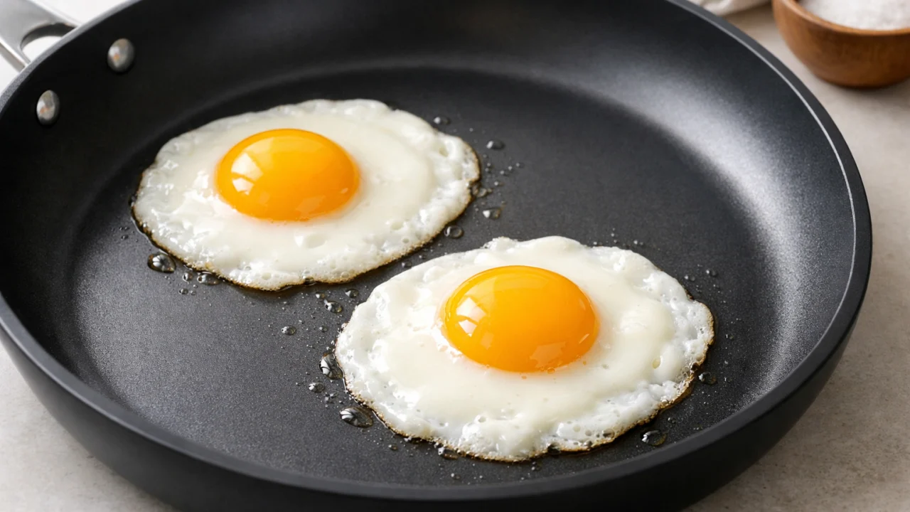 Neprianjajuća tava za jaja s minimalno ulja, prikaz premaza pogodan za svakodnevno kuhanje