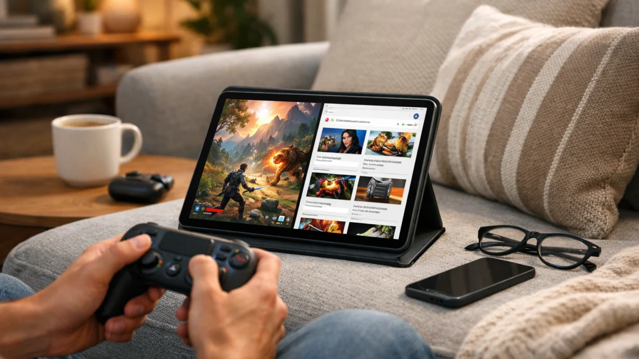 Višenamjenski tablet za opuštanje, igranje igara i pregledavanje sadržaja kod kuće