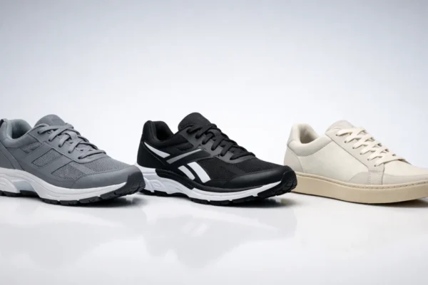 Usporedba tenisica za hodanje, trčanje i svakodnevno nošenje u profesionalnom studijskom kadru