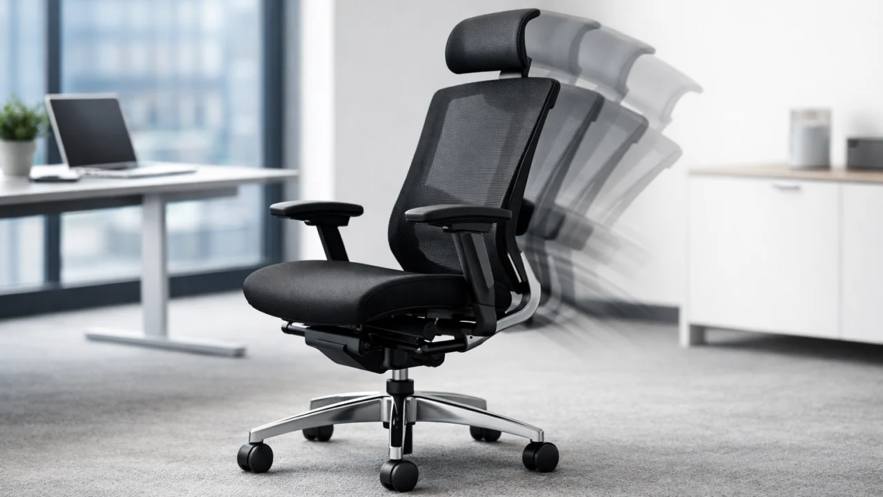 Ergonomska uredska stolica s mehanizmom nagiba koji potiče mikro-pokrete i bolju cirkulaciju