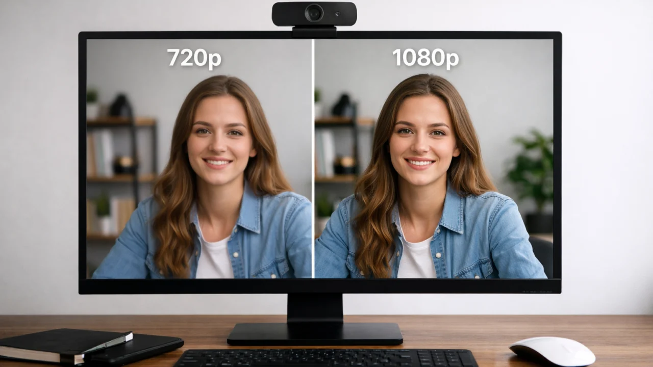 Usporedba kvalitete slike 720p i 1080p web kamere za video pozive i streaming