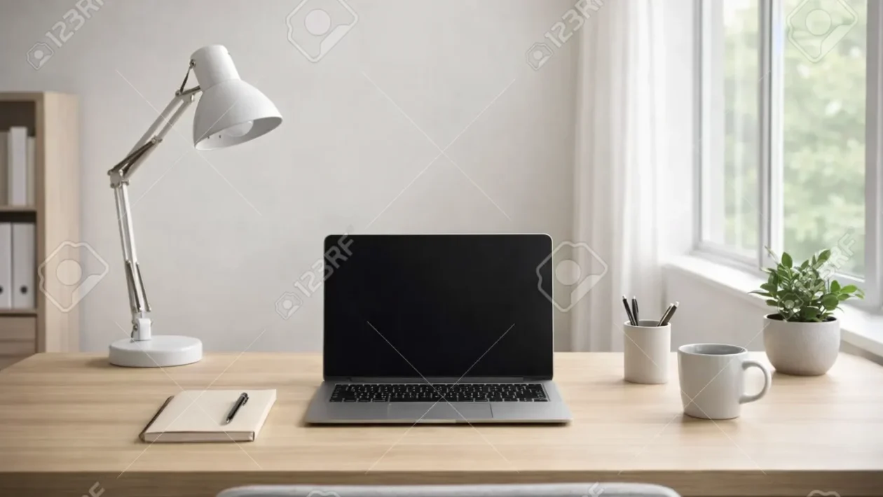 Uredno radno mjesto s modernim stolom i računalom koje simbolizira organizaciju radnog prostora za veći fokus