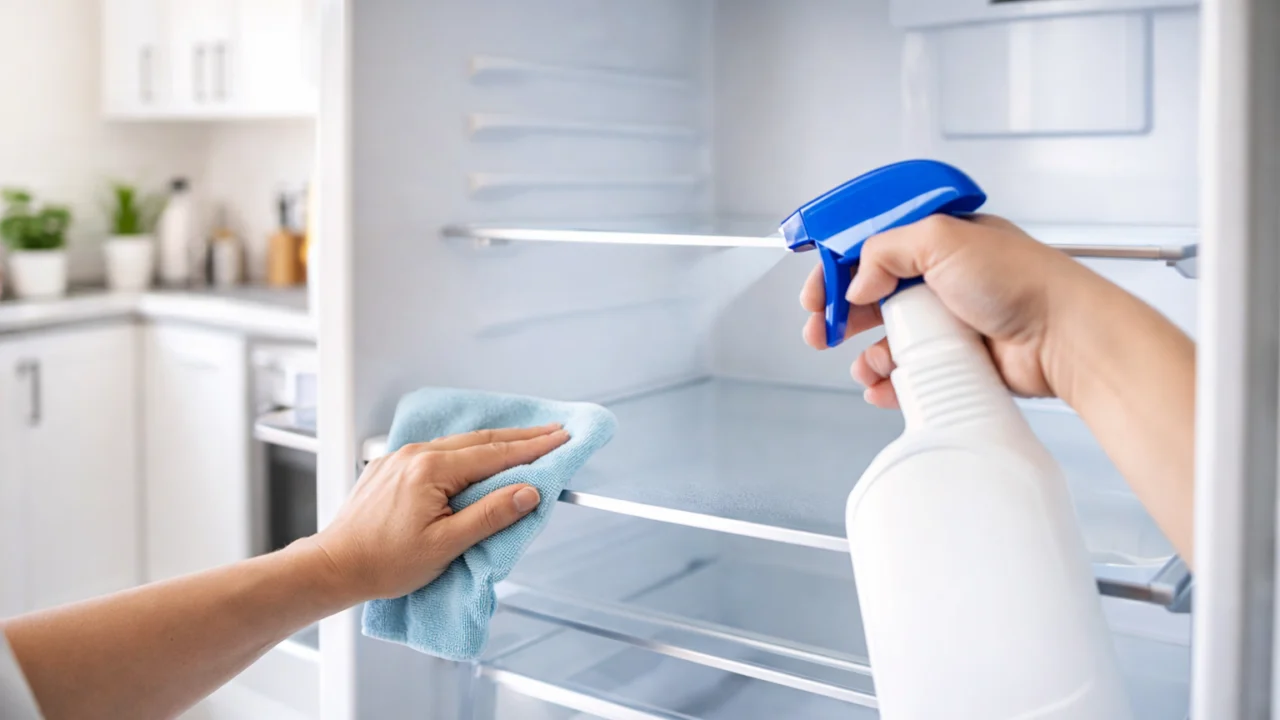 Čišćenje praznog hladnjaka prije organizacije kako bi se osigurala bolja higijena i preglednost hrane