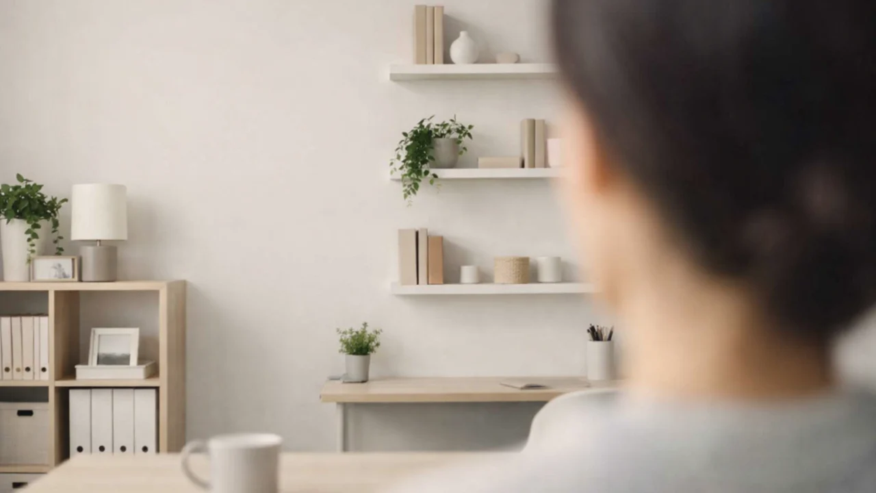 Uredna i neutralna pozadina za videopozive koja poboljšava profesionalni izgled