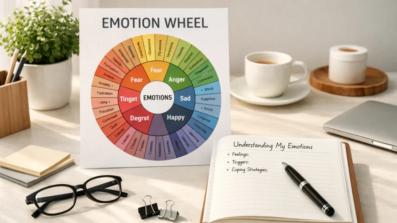 Rječnik emocija u praksi uz bilježnicu i kotač emocija za lakše imenovanje osjećaja