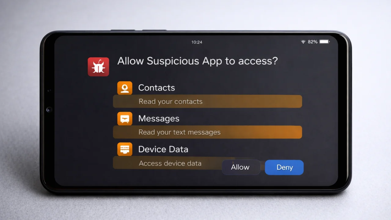 Sumnjivi zahtjevi za dopuštenja aplikacije koji traže pristup kontaktima, porukama i osobnim podacima