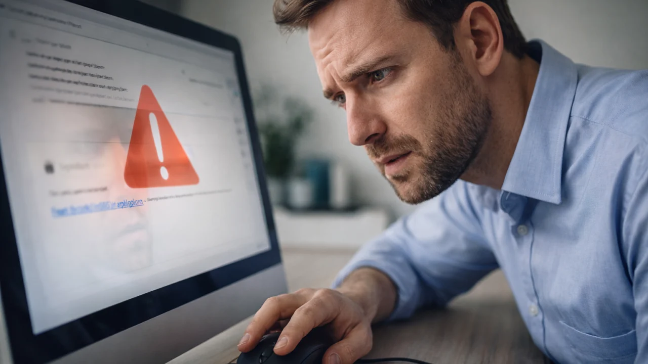 Korisnik oklijeva prije klika na sumnjivu poveznicu u emailu, važan trenutak prepoznavanja phishinga