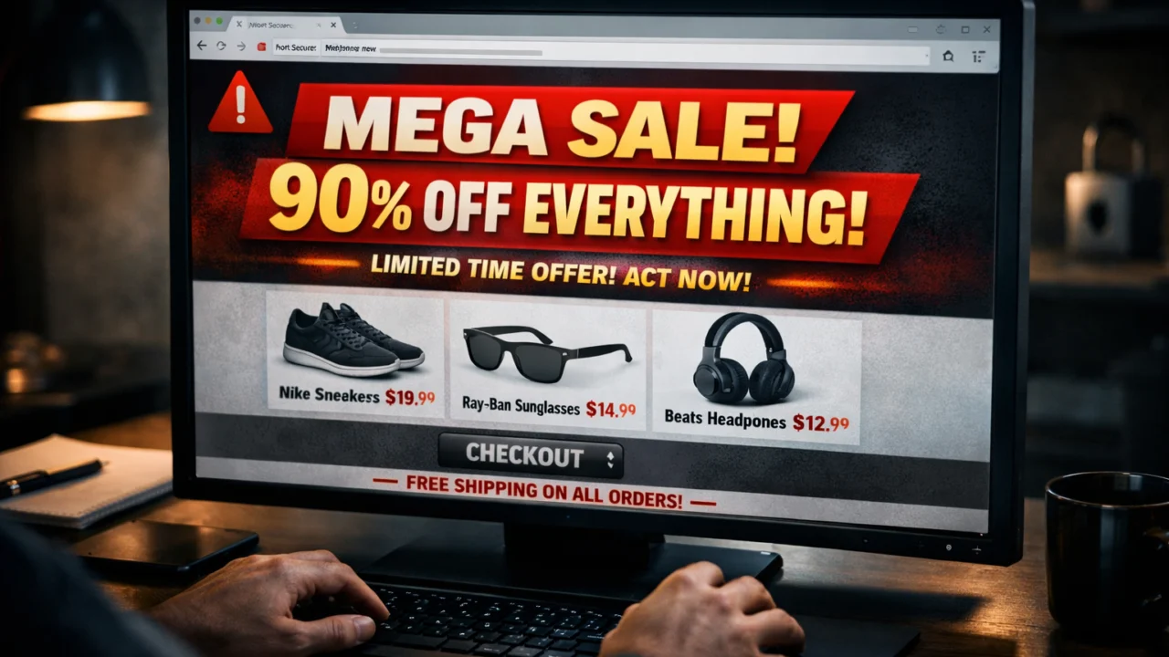 Lažna web trgovina s nerealno velikim popustima kao čest znak internetske prijevare