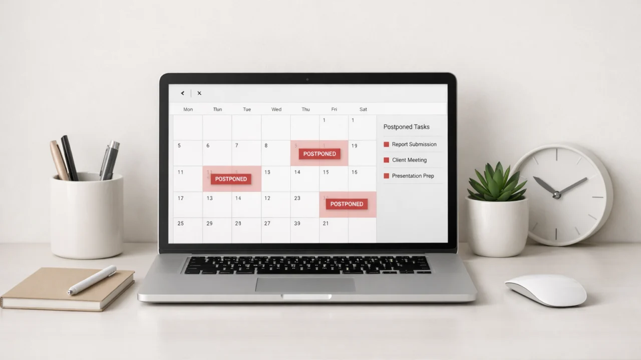 Plansko odgađanje zadataka pomoću digitalnog kalendara za bolju organizaciju vremena bez grižnje savjesti