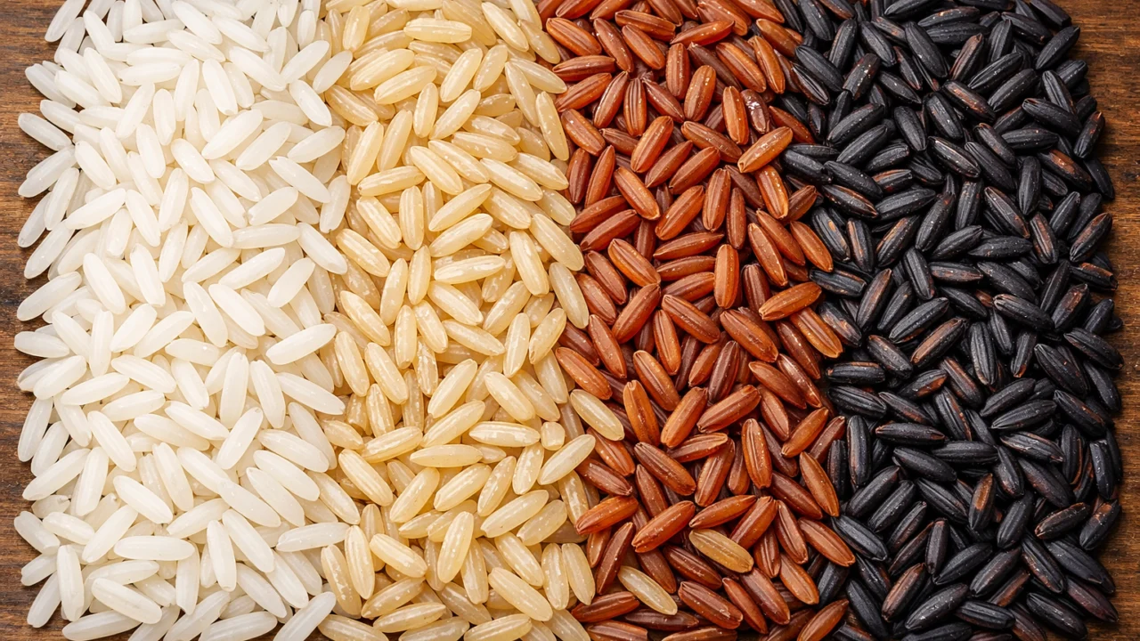 Zrna dugozrnate riže prije kuhanja, detaljan prikaz vrste riže važne za rahlu teksturu