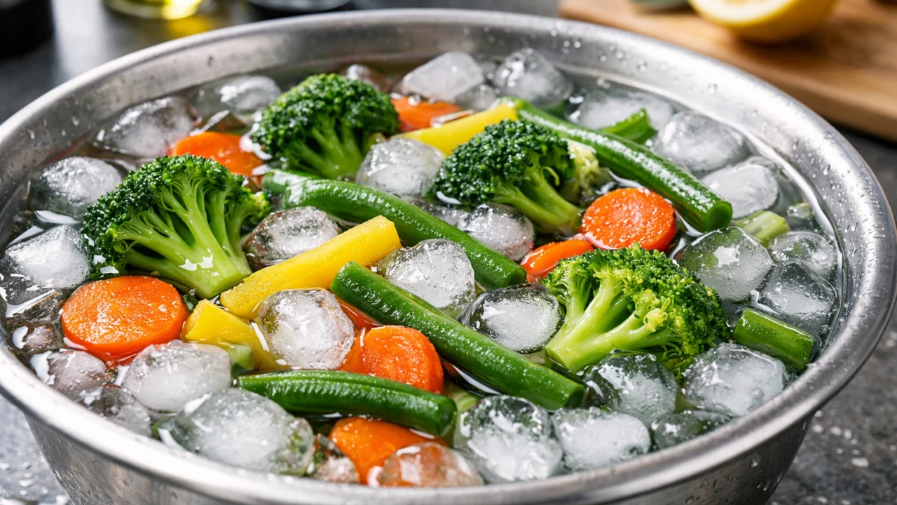 Brzo hlađenje prekuhanog povrća za bolju teksturu i boju