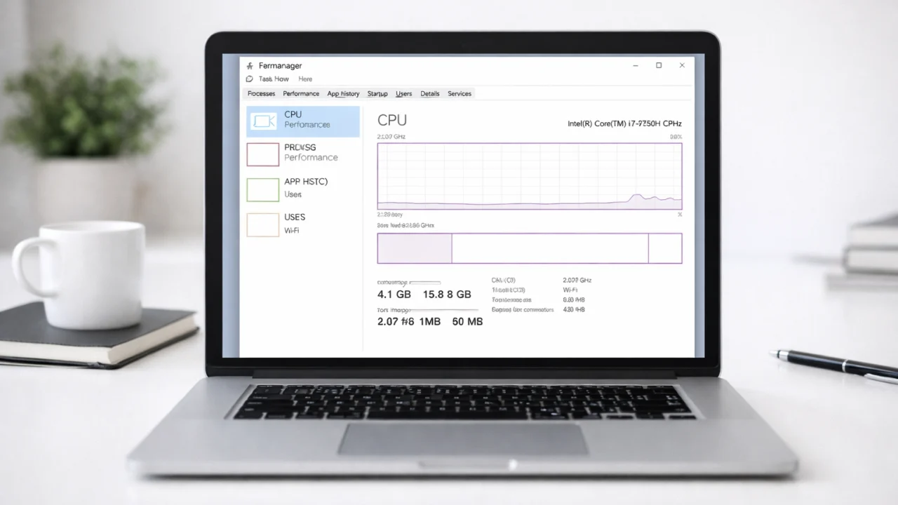 Praćenje potrošnje RAM-a i procesora na laptopu pomoću upravitelja zadataka
