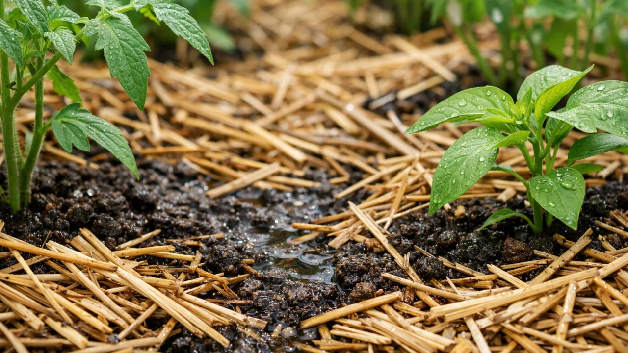 Malčiranje tla slamom kao zaštita biljaka od isušivanja i visokih ljetnih temperatura