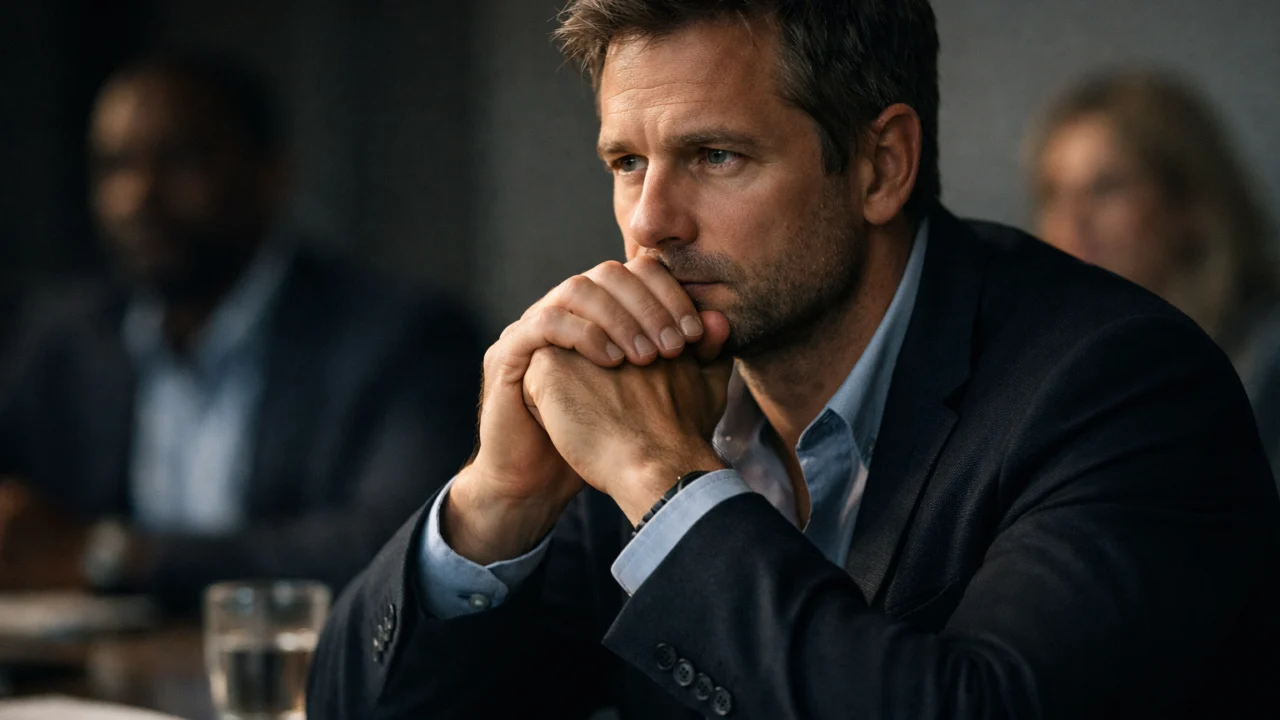 Primjer neizravne karakterizacije kroz govor tijela i emocije lika koji izbjegava sukob u radnom okruženju