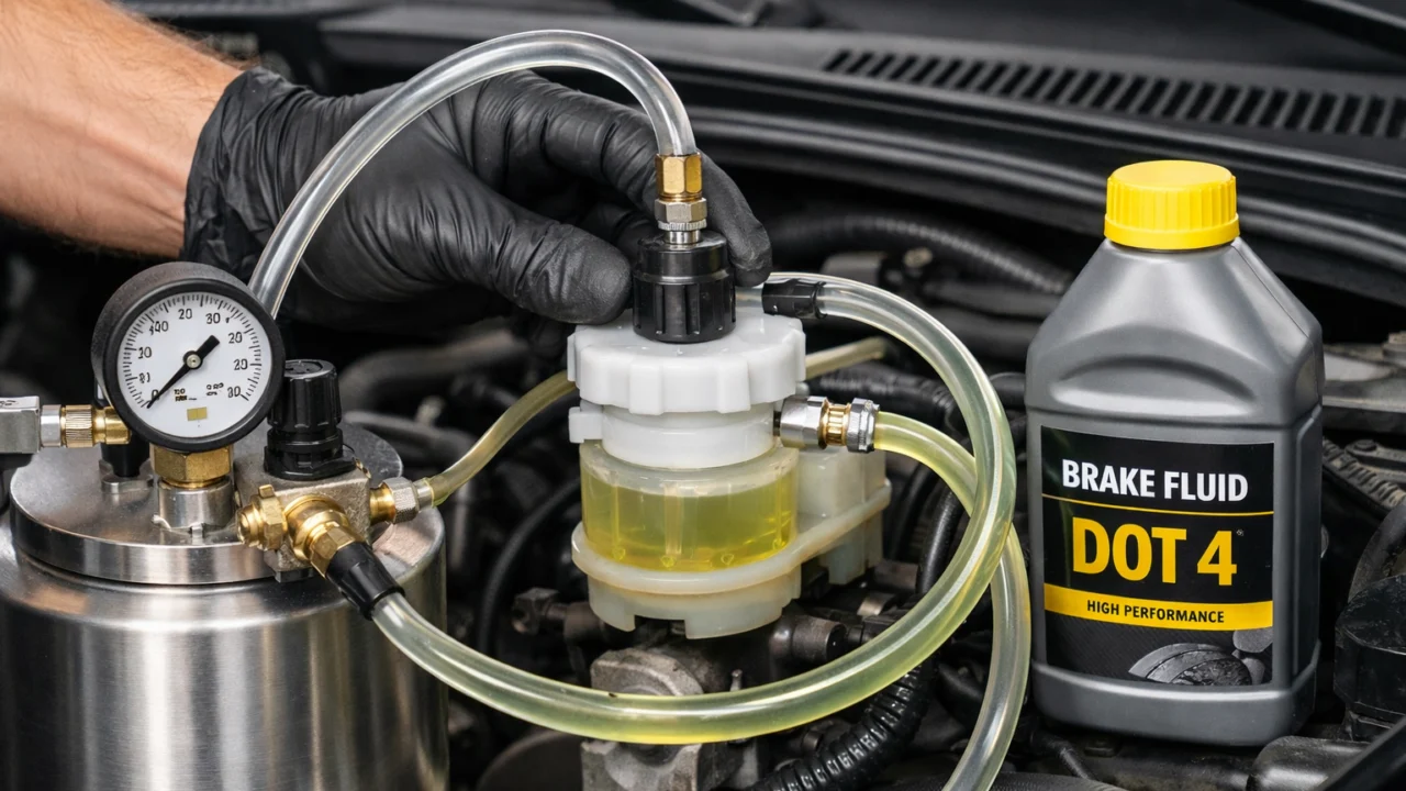 Zamjena kočione tekućine uz profesionalni uređaj za odzračivanje kočionog sustava