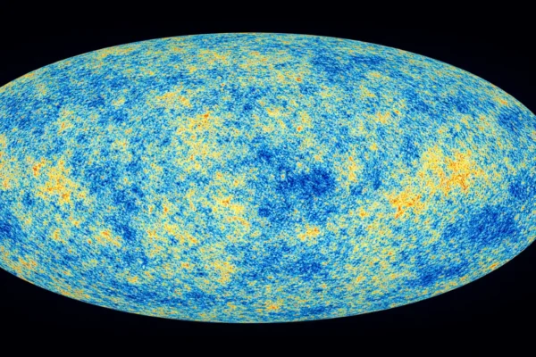 Vizualni prikaz kozmičkog mikrovalnog pozadinskog zračenja kao najstarije svjetlosti ranog svemira