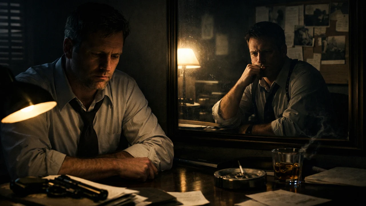Moralna dilema detektiva u kriminalističkom filmu kroz tamnu atmosferu i psihološku napetost