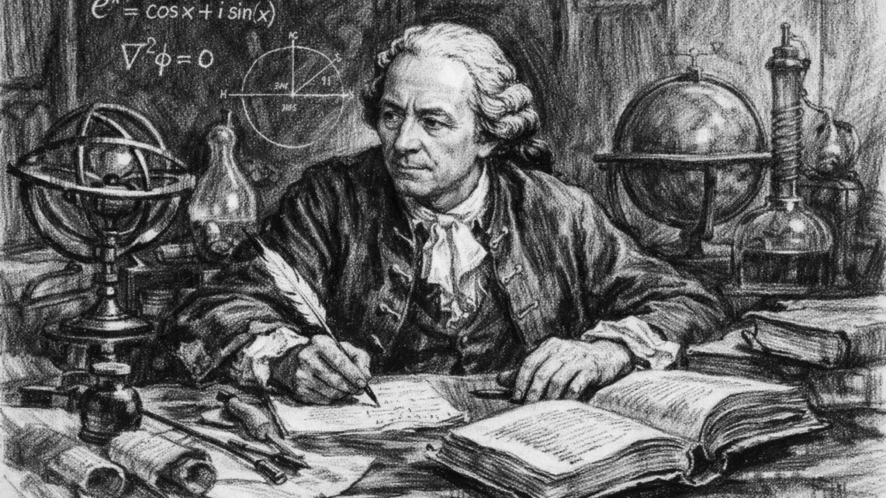 Leonhard Euler na Ruskoj akademiji znanosti, znanstvena scena u ugalj stilu