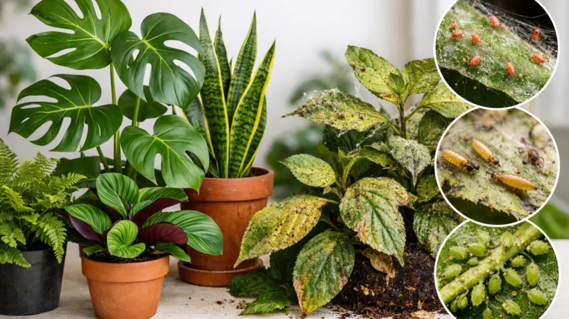 Lisne uši, grinje i tripsi na sobnim biljkama, pregled različitih štetnika i oštećenja listova
